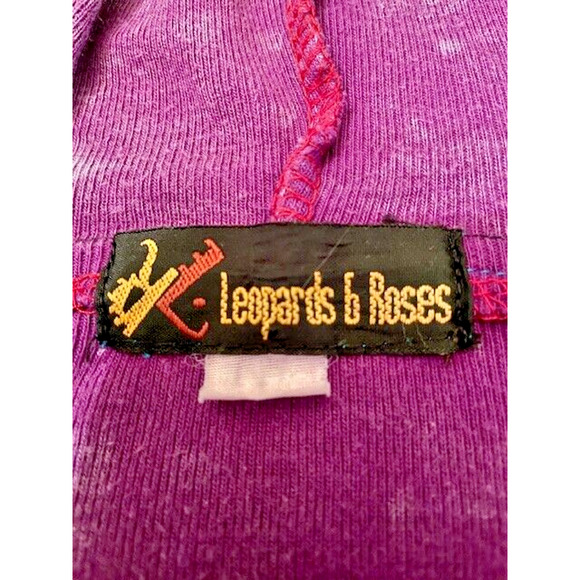 Leopards & Roses Womens Bohemian Patchwork Hoodie Size Small - Picture 3 of 8